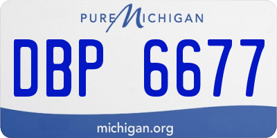 MI license plate DBP6677
