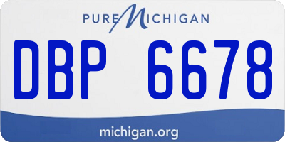 MI license plate DBP6678