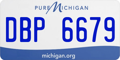 MI license plate DBP6679