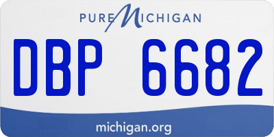MI license plate DBP6682