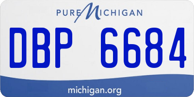 MI license plate DBP6684