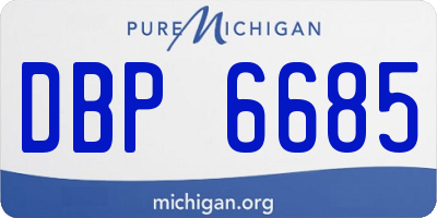 MI license plate DBP6685