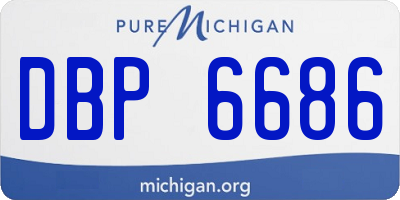 MI license plate DBP6686