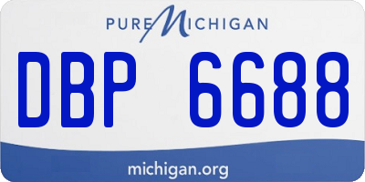 MI license plate DBP6688