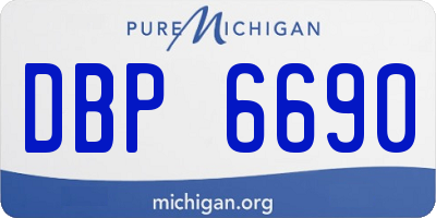 MI license plate DBP6690