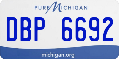 MI license plate DBP6692