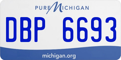 MI license plate DBP6693
