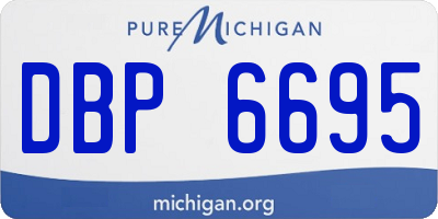 MI license plate DBP6695