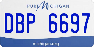 MI license plate DBP6697