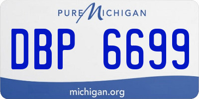 MI license plate DBP6699
