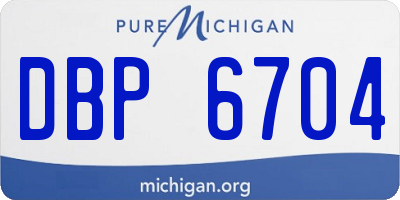 MI license plate DBP6704