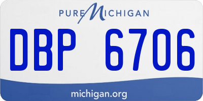 MI license plate DBP6706