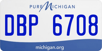 MI license plate DBP6708