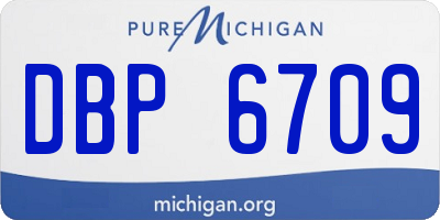 MI license plate DBP6709