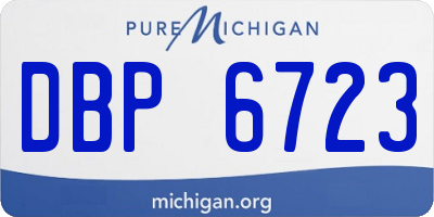 MI license plate DBP6723