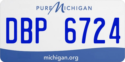 MI license plate DBP6724