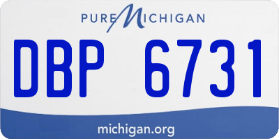 MI license plate DBP6731