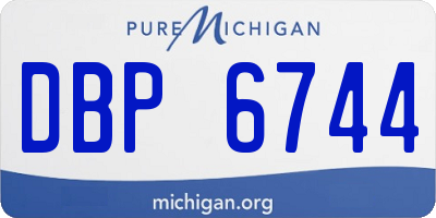 MI license plate DBP6744
