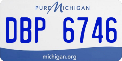 MI license plate DBP6746