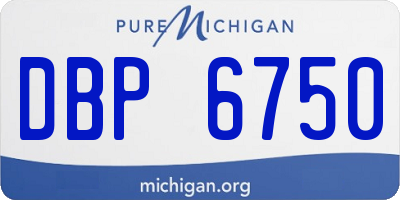 MI license plate DBP6750