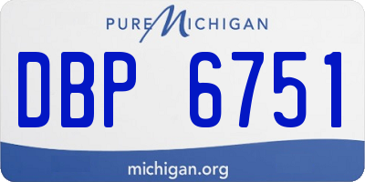 MI license plate DBP6751