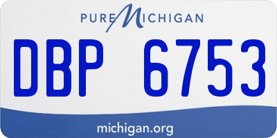 MI license plate DBP6753