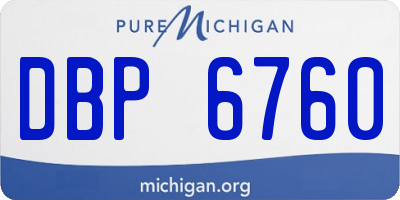 MI license plate DBP6760