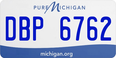 MI license plate DBP6762