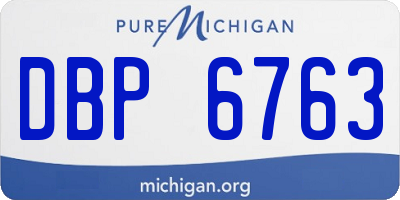 MI license plate DBP6763