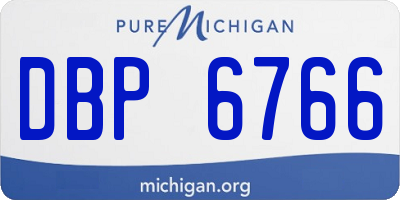 MI license plate DBP6766