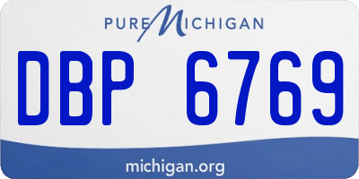 MI license plate DBP6769