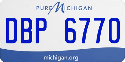 MI license plate DBP6770