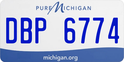 MI license plate DBP6774