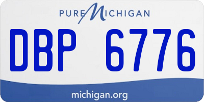 MI license plate DBP6776
