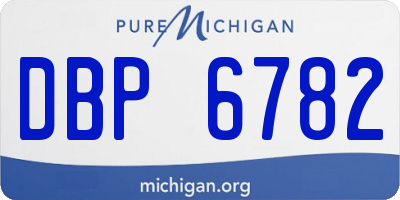 MI license plate DBP6782