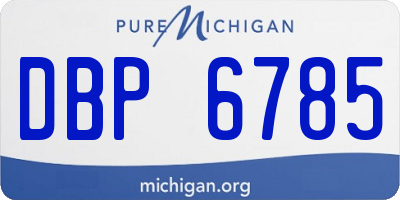 MI license plate DBP6785
