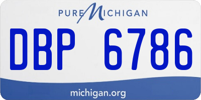 MI license plate DBP6786