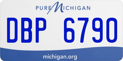 MI license plate DBP6790