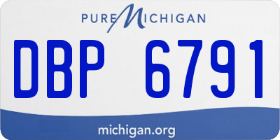 MI license plate DBP6791