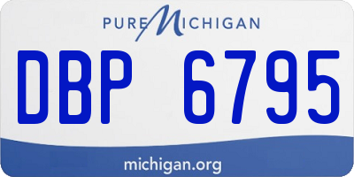 MI license plate DBP6795