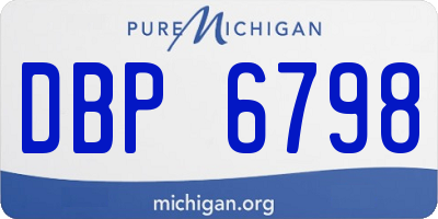 MI license plate DBP6798