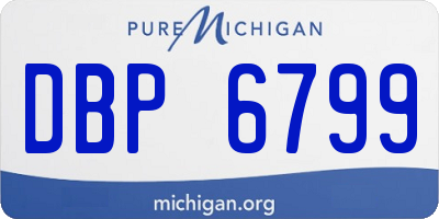 MI license plate DBP6799