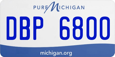 MI license plate DBP6800