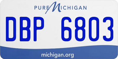 MI license plate DBP6803