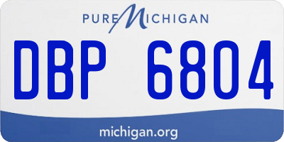 MI license plate DBP6804