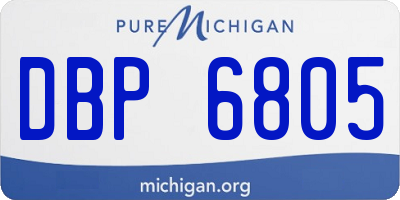 MI license plate DBP6805