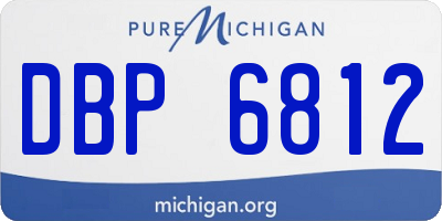 MI license plate DBP6812