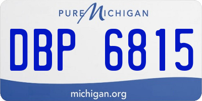 MI license plate DBP6815