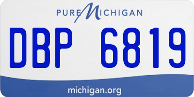 MI license plate DBP6819