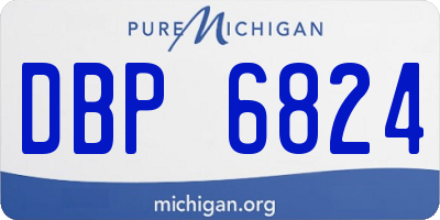 MI license plate DBP6824